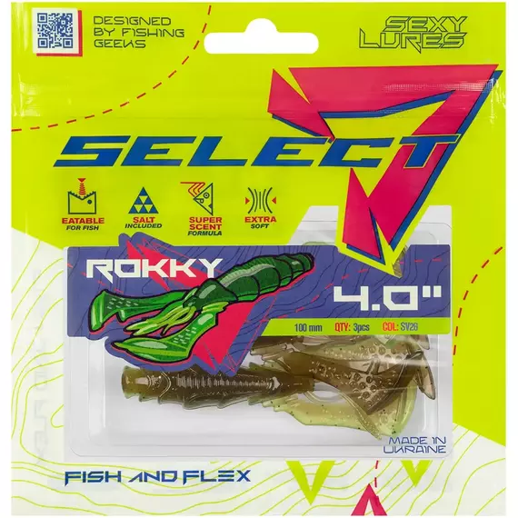 Силікон Select Rokky 4" SV26 (3 шт / уп), Расцветка силикона: SV26, фото , изображение 2
